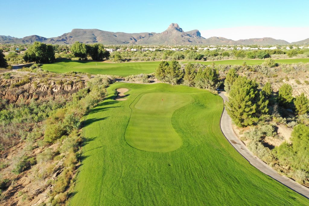 view of golf course green